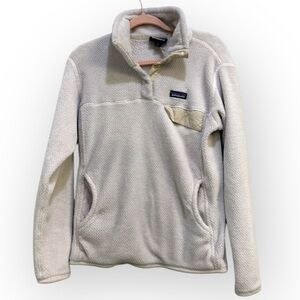 Patagonia Women’s Re-Tool Snap-T Pullover – Raw Linen / White X-Dye – Size Large